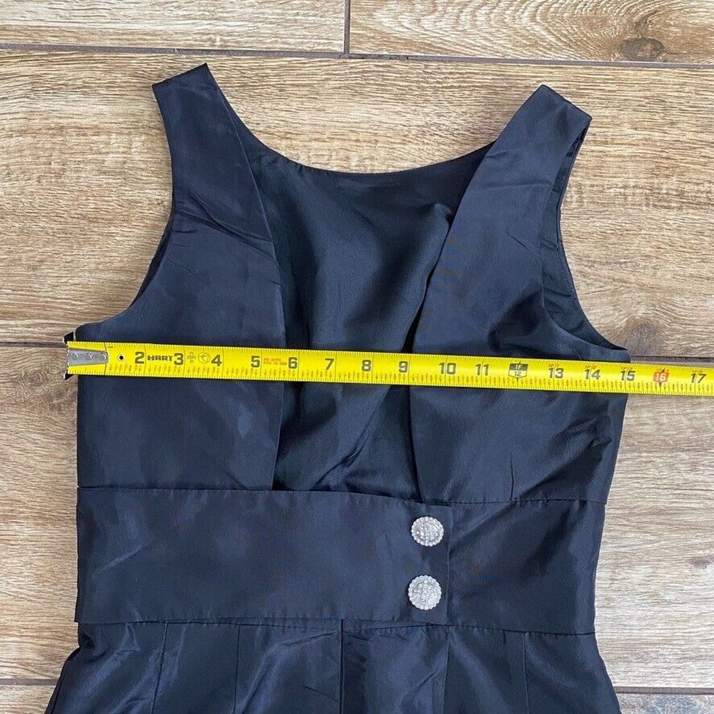 SILK Cocktail Dress in Black size 6 Expose Back - Picture 7 of 16